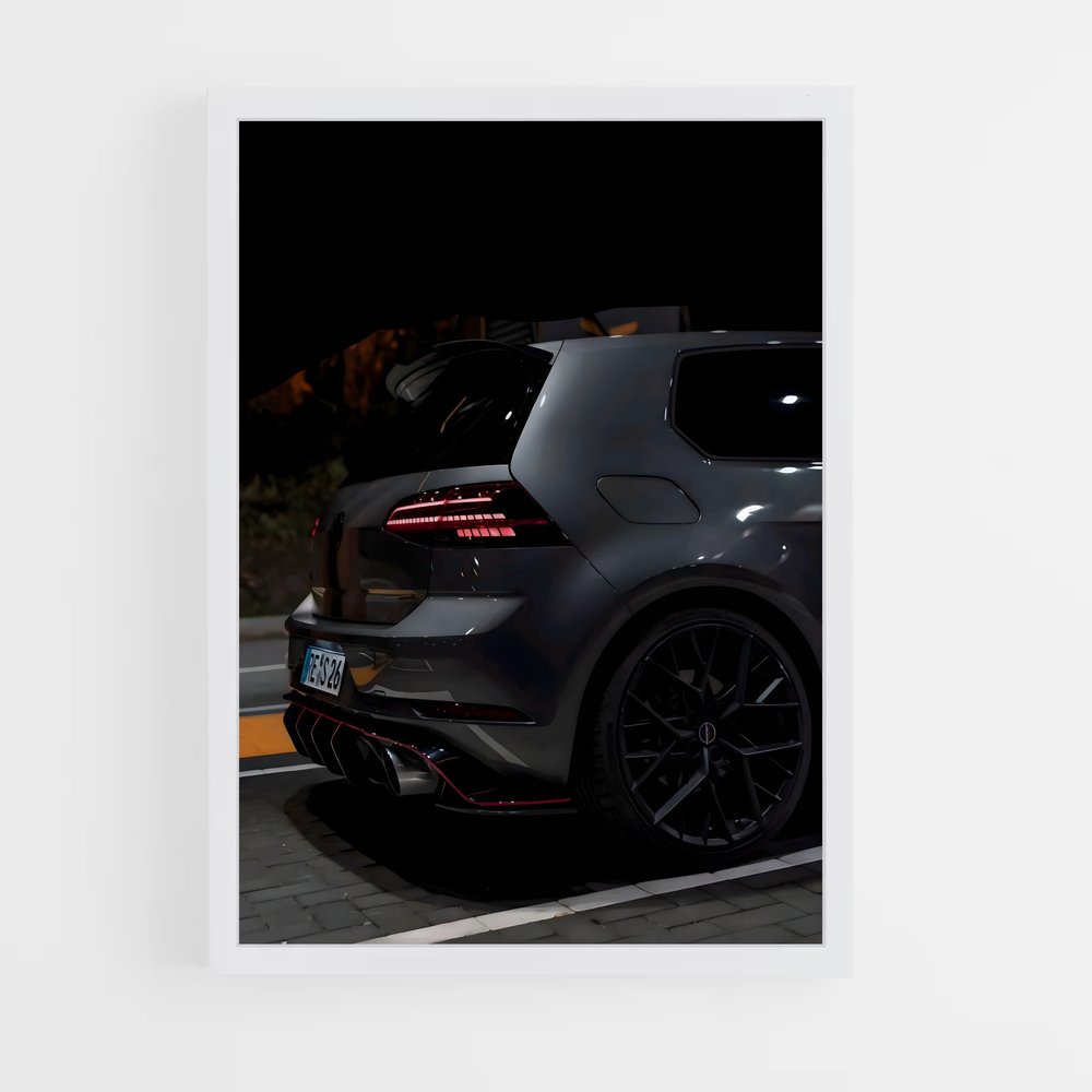 Poster Golf Noir – affiche Volkswagen (vue 3)